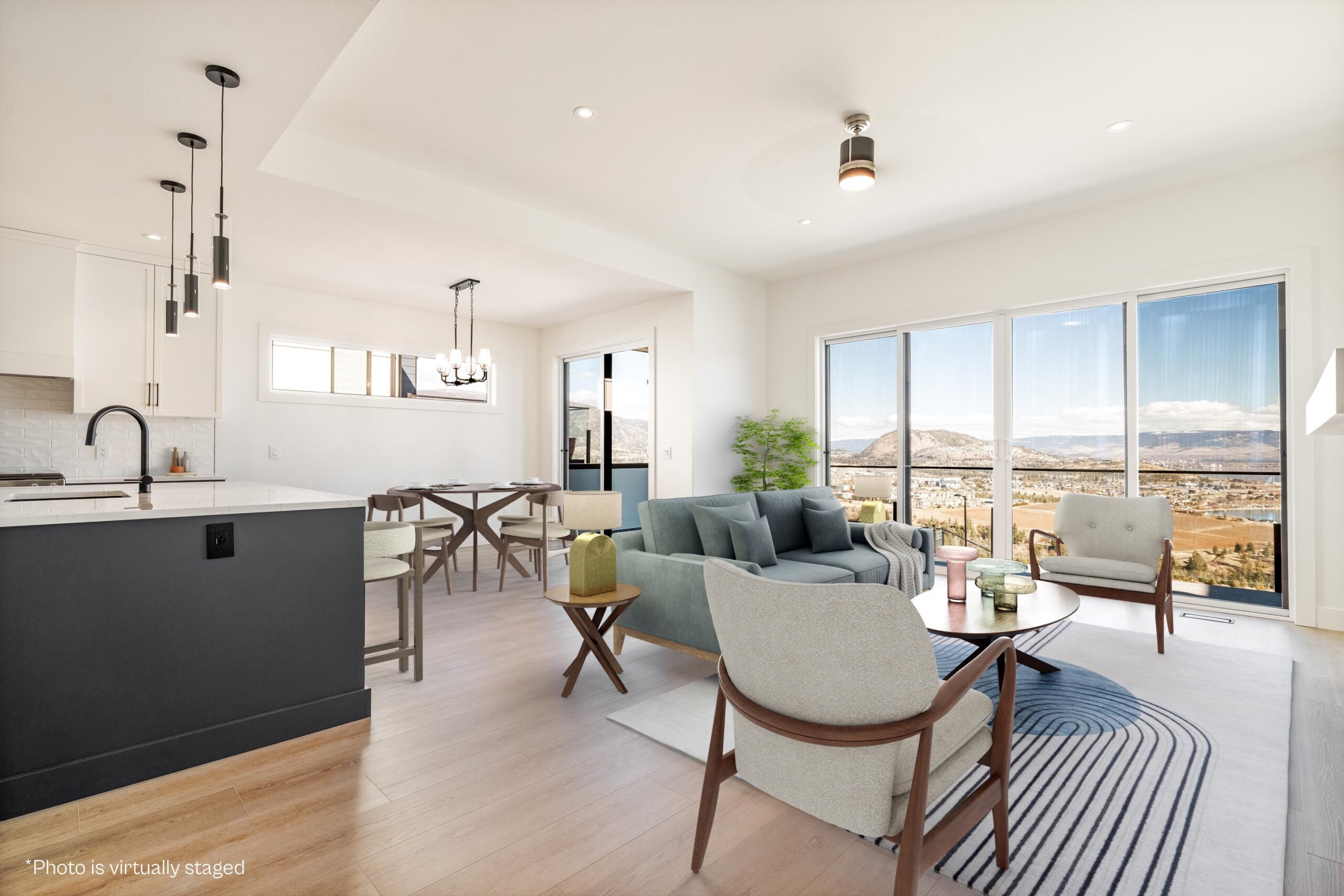 Interior Shorerise villa living virtually staged